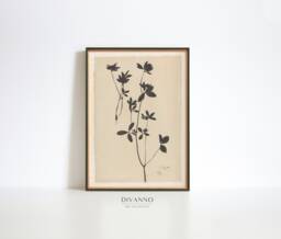 Rustic Clover Print, Wildflower Wall Art, Good Luck Naturalistic Pattern, Neutral Botanical Poster, Plant Lover Gift, Kitchen Decor, Digital - thumbnail 1