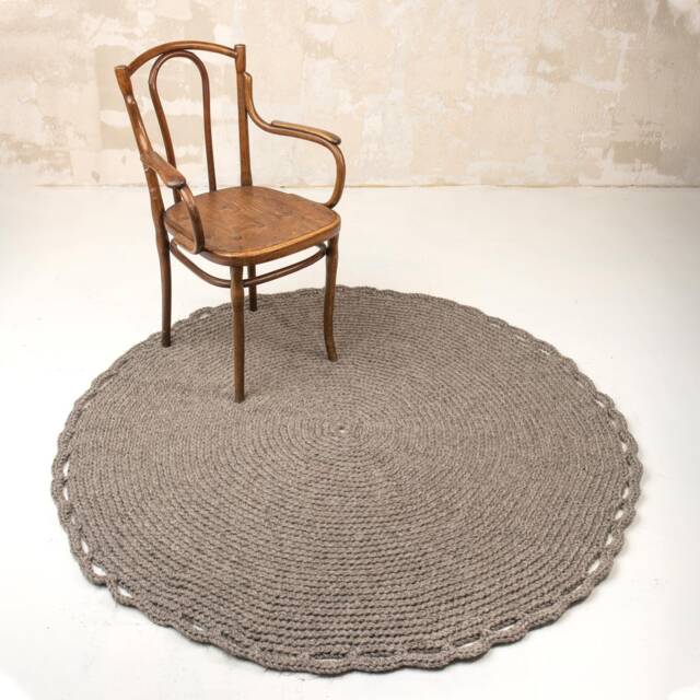 Floor & Rugs, Crochet Rug, Circle Nursery Teppich Kids Handmade Teppich, Carpet, Ready To Ship - image 1