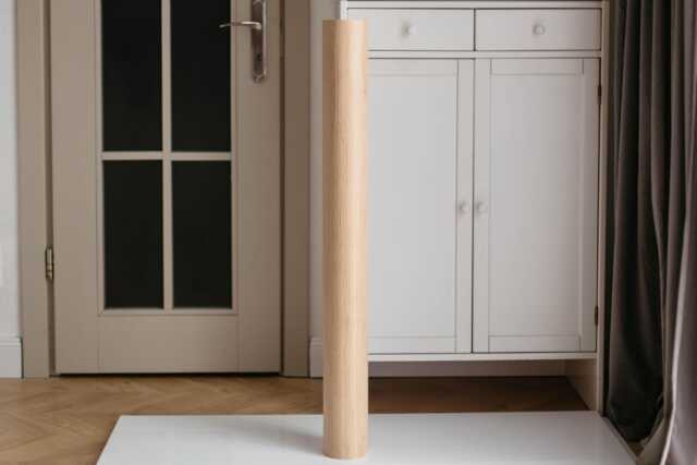 Handmade Wooden Table Leg, Simple Unfinished Ash, Oak, Birch - 900mm - image 1