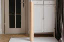 Handmade Wooden Table Leg, Simple Unfinished Ash, Oak, Birch - 900mm - thumbnail 1