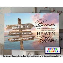 In Loving Memory Of Mum Dad Grandad Grandma Sister Brother Son Daughter Baby Child Personalised Memorial Framed Canvas Print Christmas Gift - thumbnail 3