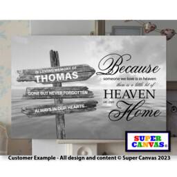 In Loving Memory Of Mum Dad Grandad Grandma Sister Brother Son Daughter Baby Child Personalised Memorial Framed Canvas Print Christmas Gift - thumbnail 2