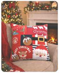 Baby 1st Christmas Memory Cushion 2026, Made From Clothes, Keepsake Double Sided Pillow. Embroidered Name - thumbnail 1
