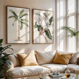 Vintage Palm Botanical Wall Art Poster - Antique Plant Illustration Print - thumbnail 3