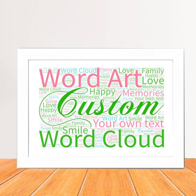 Personalised Word Art Print Portrait Or Landscape Design Gift Keepsake Own Text, Any Occasion Digital Downloadable, Printable Gift - image 1