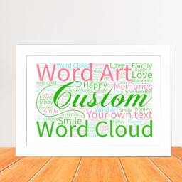 Personalised Word Art Print Portrait Or Landscape Design Gift Keepsake Own Text, Any Occasion Digital Downloadable, Printable Gift - thumbnail 1