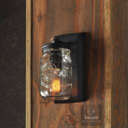 The Farmhouse Mason Jar Wall Sconce - Canning Light Modern Rustic Decor Shabby Chic Barn Lighting - thumbnail 1