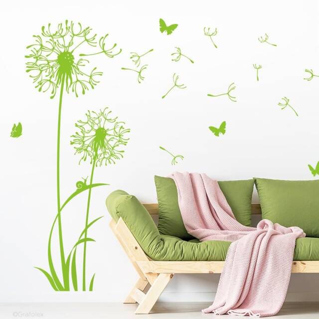 Wall Sticker Dandelion & Butterflies Wall Decal For Living Room Bedroom Children's W306 - image 1