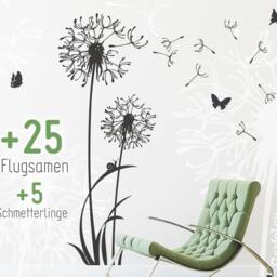 Wall Sticker Dandelion & Butterflies Wall Decal For Living Room Bedroom Children's W306 - thumbnail 2