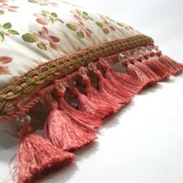 Venetian Cushion On Rubelli Fabric, Marie Antoinette Rosa Pattern, Handmade in Italy - thumbnail 2