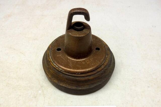 Brass Ceiling Hook Lamp Chandelier Light Wall Patras Wooden Mount Hanging Chain Antique Old - image 1