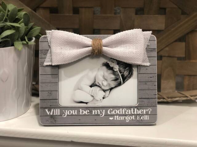 Personalized Godfather Proposal Picture Frame Godchild Gift - image 1