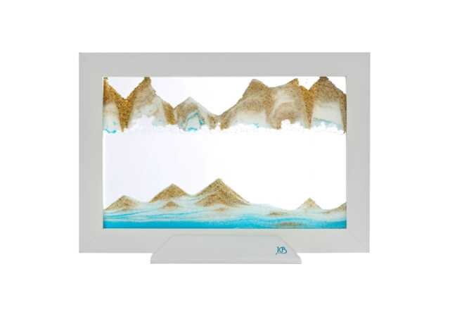 Silhouette Blue Ocean Original Moving Sand Art Picture By Kb The Sandman - image 1
