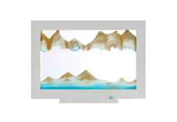 Silhouette Blue Ocean Original Moving Sand Art Picture By Kb The Sandman - thumbnail 1