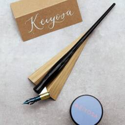 Oru Pen Rest - Minimalist Wooden Holder, Desk Accessory For Writers & Artists - thumbnail 2