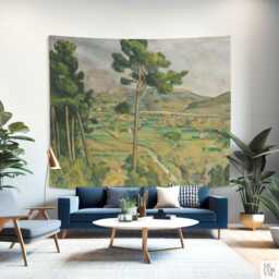Cezanne Landscape Tapestry, Mont Sainte-Victoire Wall Art. Cza007