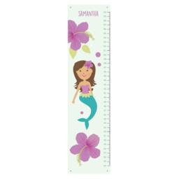 Personalizaed Growth Chart - Mermaid Nursery Art Personalized Wall Art , Purple & Mint Canvas Height - thumbnail 2