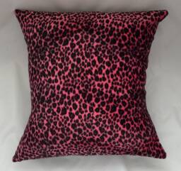 Leopard Pink Print Pillow, Animal Print, Throw & Black Pillow Cover, Safari Animal Print, Girls Decor, Jungle - thumbnail 1