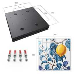 Lemon Leaves Key Cabinet For Home, Blue Industrial Box, Painterly Flowers & Plants, Lovers Of Nature Freshness - thumbnail 4
