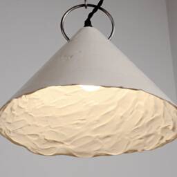 Pendant Ceramic Lamp Whith A Chain & Ring Wabi Sabi Lighting - thumbnail 3