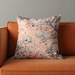 Pink Blossom Cushion Cover, Floral Branch Pillowcase, Soft Romantic Polka Dot Decorative Throw Pillow Case For Sofa Bedroom - thumbnail 4