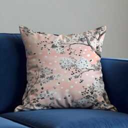 Pink Blossom Cushion Cover, Floral Branch Pillowcase, Soft Romantic Polka Dot Decorative Throw Pillow Case For Sofa Bedroom - thumbnail 3