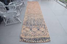 Beige Bedroom Rugs, Turkish Rug, Herki Rugs For Floor, 2.8x12 Ft Area Antique Vintage , Bohemian Kitchen Rug - thumbnail 1