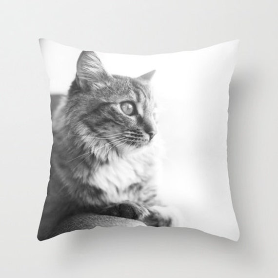 Cat Pillow Cover - Kitten Pillow Case 16x16 18x18 20x20 - image 1