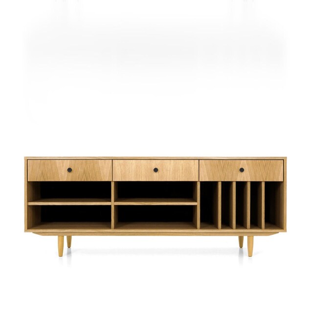 Mid-Century Sideboard, Dresser, Commode, Credenza Made Of Oak Vaneer - Livlo D-S07 - image 1