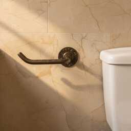 Industrial Toilet Roll Holder Bronze Vintage Paper Metal Steel Cast Iron Wall Mounted Bathroom Fitting Steampunk