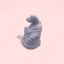 Handcrafted Beagle Buddha Statue, Serene Dog Sculpture - thumbnail 3