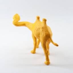 Handmade Camel Snake Head Sculpture Yellow Varnished Figurine - thumbnail 4