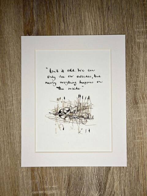 Charlie Mackesy Mounted Print - The Boy, Mole, Fox & Horse Book Page Art