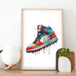 Basketball Poster Print For Boys - Set Of 3 Posters - Teen Room Decor Art Bedroom Watercolour Artwork Design - thumbnail 2