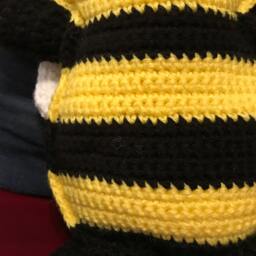 Crochet Bumblebee Ragdoll - Acrylic Cuddle Toy - thumbnail 2