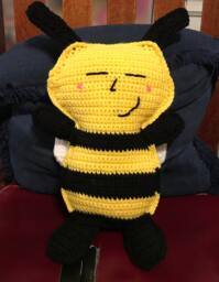 Crochet Bumblebee Ragdoll - Acrylic Cuddle Toy
