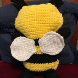Crochet Bumblebee Ragdoll - Acrylic Cuddle Toy - thumbnail 3