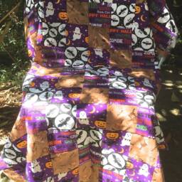 Throw Blanket, Patchwork Handmade Throw Patchwork, Throw, Sofa Bed Halloween, Lounge Room, Handmade - thumbnail 2