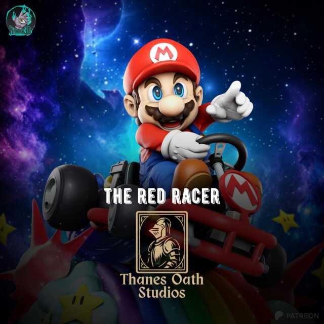 The Red Racer - Arcade Fantasy Cartoon Racing Super Mario Resin Figure 16K - image 1