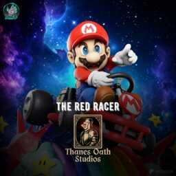 The Red Racer - Arcade Fantasy Cartoon Racing Super Mario Resin Figure 16K - thumbnail 1