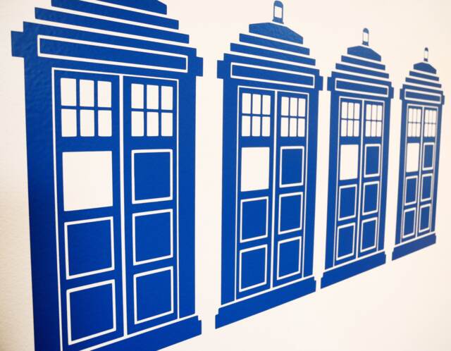 Police Box Vinyl Wall Art Decals/stickers - Various Colours & Sizes Perfect For Dr Who Or Tardis Themed Rooms - image 1
