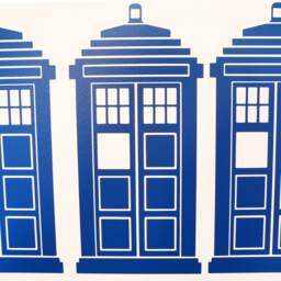 Police Box Vinyl Wall Art Decals/stickers - Various Colours & Sizes Perfect For Dr Who Or Tardis Themed Rooms - thumbnail 3
