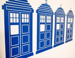 Police Box Vinyl Wall Art Decals/stickers - Various Colours & Sizes Perfect For Dr Who Or Tardis Themed Rooms