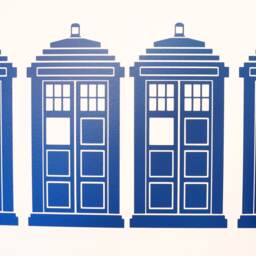 Police Box Vinyl Wall Art Decals/stickers - Various Colours & Sizes Perfect For Dr Who Or Tardis Themed Rooms - thumbnail 2