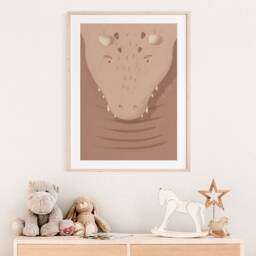 Diego Dragon Poster Red Brown I Pastel, Children's Room, Living Room Decoration, Poster, Boho, Download, Wall Picture, Printable Picture - thumbnail 4