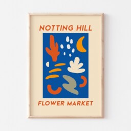Flower Market Print Poster, Print, Retro Notting Hill Abstract Art, London - thumbnail 2