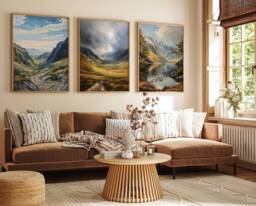 Set Of 3 Snowdonia Posters, Floral Prints, D??cor, Welsh Wall Art, British Travel Poster, UK Decor