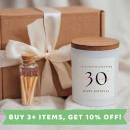 Daughter 30Th Birthday Candle Gift Set Box Gifts Present Card