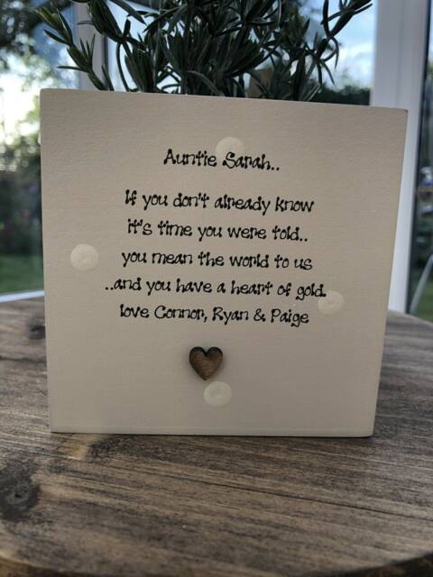 Auntie Personalised Flower/Plant Pot Gift Auntie Aunty Aunt ~ Great Or Any Name. Shabby Chic Style Birthday Christmas Mothers Day Etc - image 1