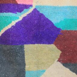 Colorful Moroccan Rug, Custom Fabulous Boujad Azilal Abstract Multicolored Carpet, Handmade Bohemian Rug - thumbnail 4